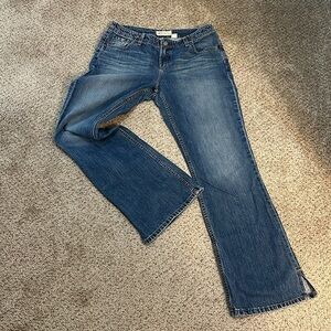 Wendi Regular BKE Denim Blue Jeans Size 30W  x31.5”L Bootcut Slit Hem